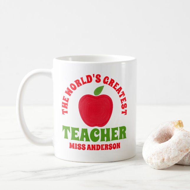 Mug Apple, le plus grand enseignant du monde (Avec donut)
