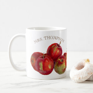 Mug Apple rouge moissonnent ajoutent le nom