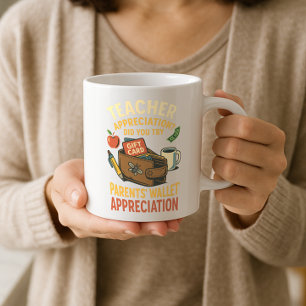 Mug Appréciation amusante de l'enseignant; Porte-monna