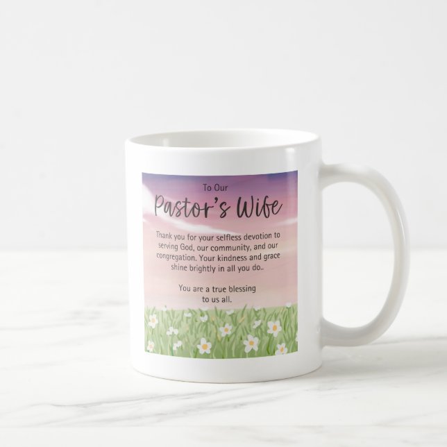 Mug Appréciation de la femme du pasteur (Droite)