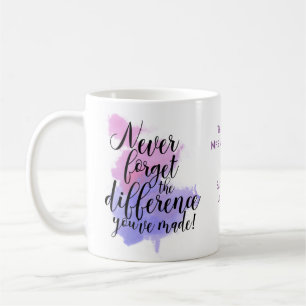 Mug Appréciation de l'enseignant Aquarelle N'oubliez j