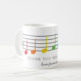 Mug Appréciation de l'enseignant de musique Merci Rain