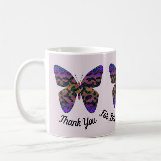 Mug Appréciation de l'enseignant Merci papillon brilla