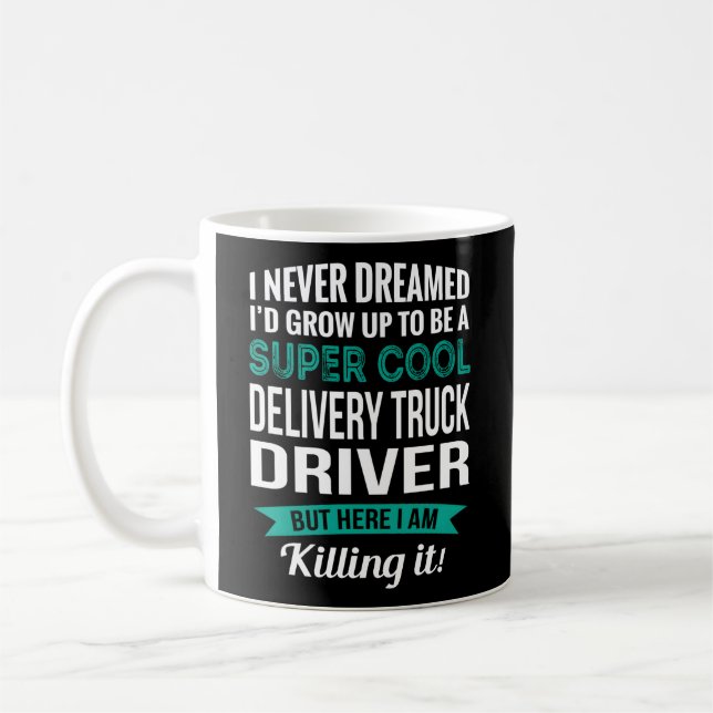 Mug Appréciation du conducteur de camion de livraison (Gauche)