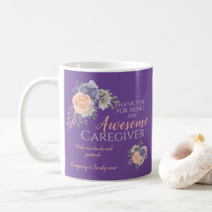 Mug Appréciation du Merci du professionnel Floral Purp