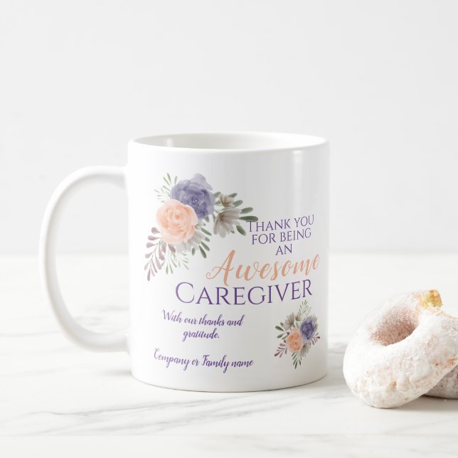 Mug Appréciation florale du Merci soignant (Avec donut)