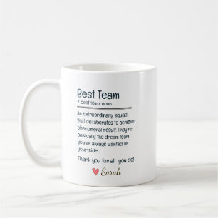 Mug Appréciation personnalisée de la meilleure équipe
