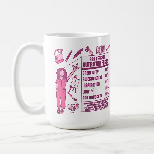Mug Appréciation pour les professeurs d'art - Cadeaux  (Gauche)