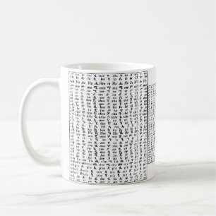 Mug Apprendre la musique de l'affiche alphabétique en 