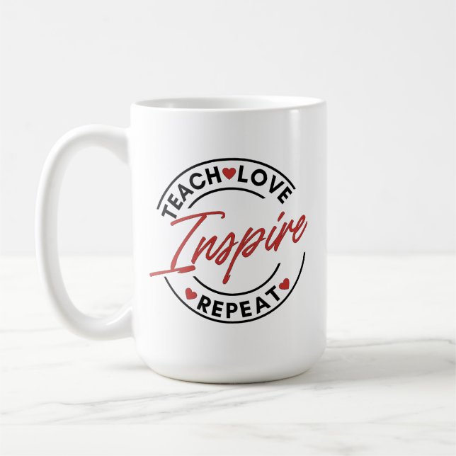 Mug Apprendre l'amour Répéter la motivation (Gauche)