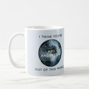 Mug Apprenti céleste étoile de lune d'aquarelle modern