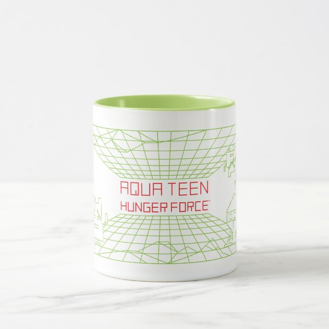 Mug Aqua Ado Hunger Force Mooninites Logo du jeu (Centre)