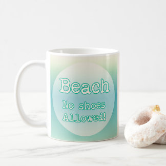 Mug Aqua Blue Beach Amateurs Citation Minimaliste Typo