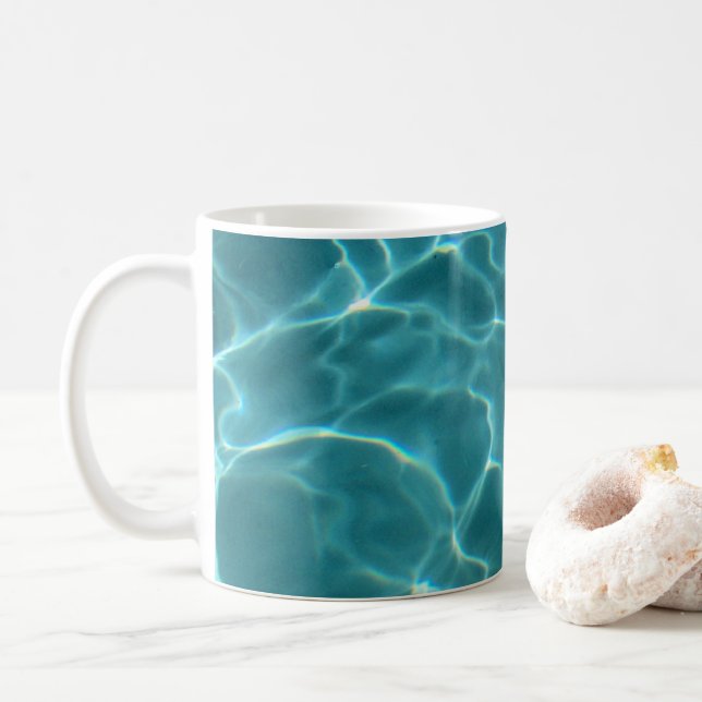 Mug Aqua Green Pool Photo (Avec donut)