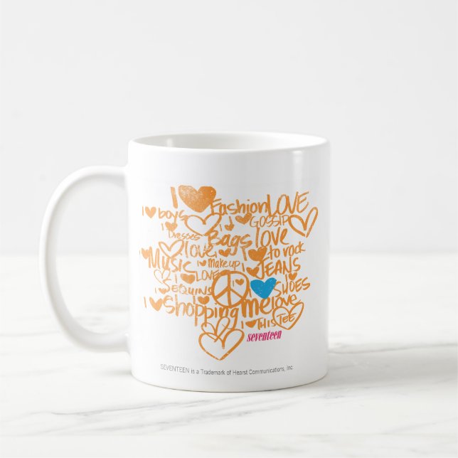 Mug Aqua/orange de graffiti (Gauche)