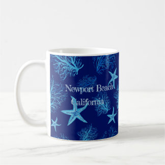 Mug Aqua-turquoise bleu étoile de mer-corail-w personn