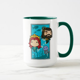 Mug Aquaman   Chibi Mera et graphique sous-marin