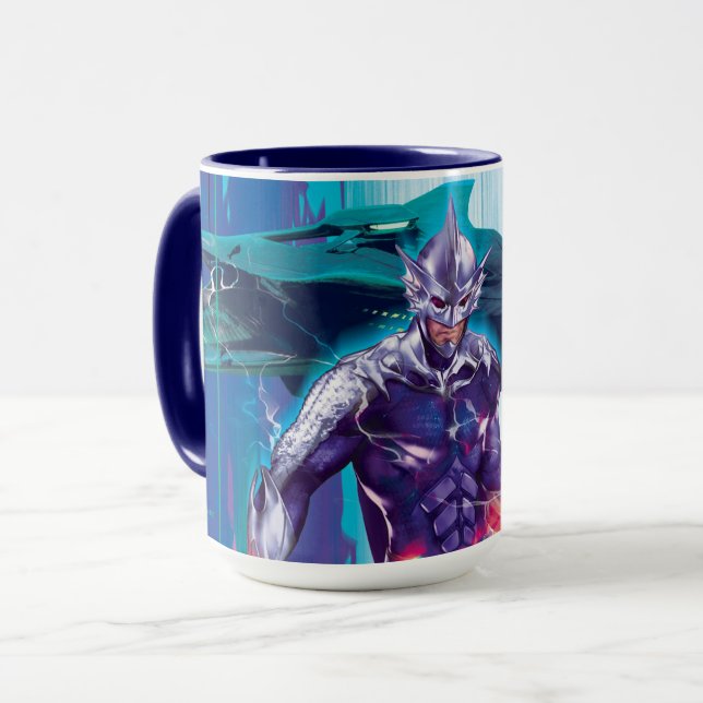 Mug Aquaman | Ocean Master King Orm Refractionné Graph (Devant gauche)