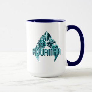 Mug Aquaman   Orin, Mera, Orm & Manta Noir En Symbole