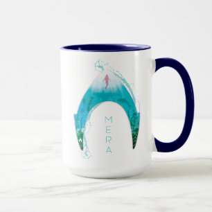 Mug Aquaman   See Through Mera Symbol Ocean Graphic