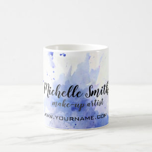 Mug Aquarelle Abstraite trait de brosse bleu clair