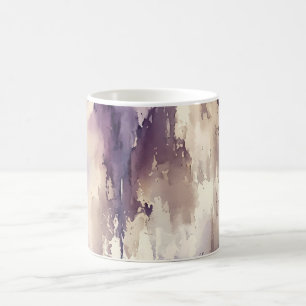 Mug Aquarelle abstraite violette et beige