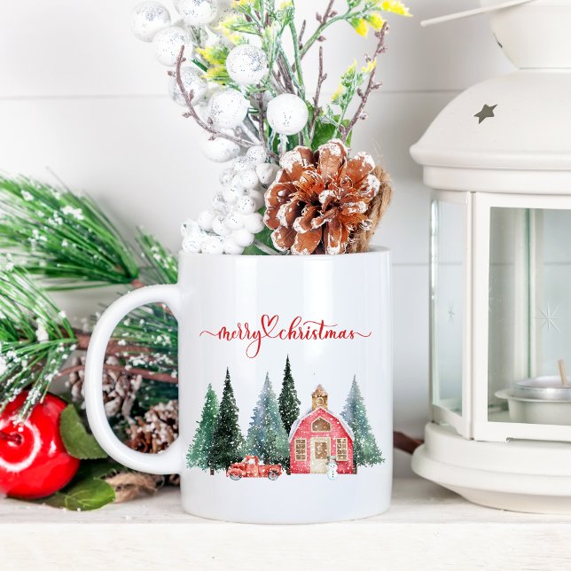 Mug Aquarelle Accueil Joyeux Noël (Créateur téléchargé)