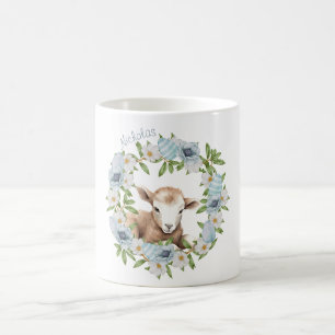 Mug Aquarelle Agneau de Pâques Personnalisé