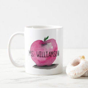 Mug Aquarelle APPLE, moderne, professeur