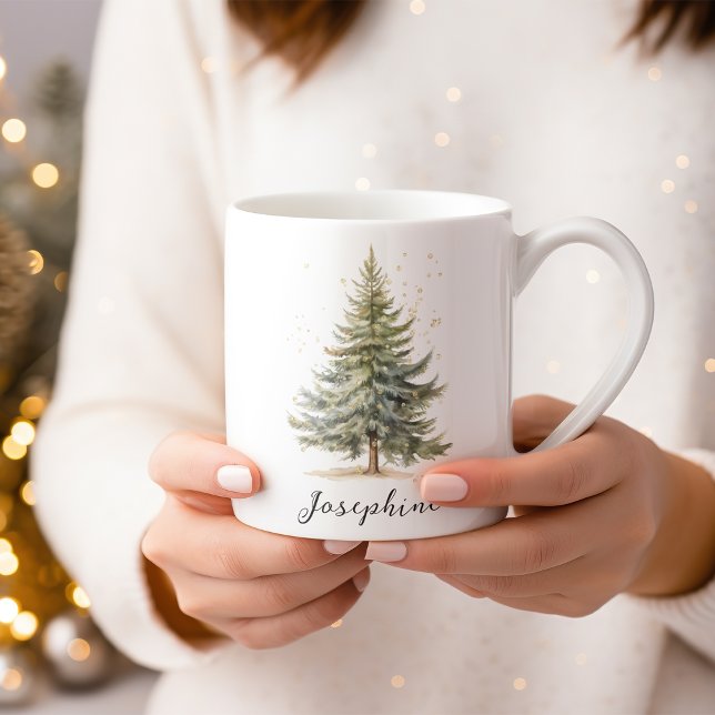 Mug Aquarelle Arbre de Noël (Créateur téléchargé)