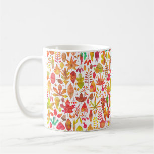 Mug Aquarelle automne automne automne feuilles sans co