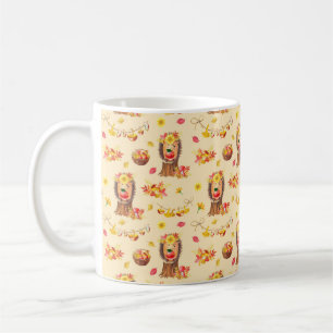 Mug Aquarelle Automne motif transparent. Cute col