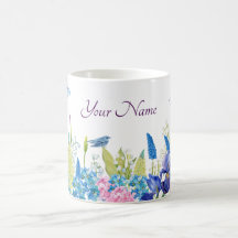 Aquarelle bleu violet esthétique florale