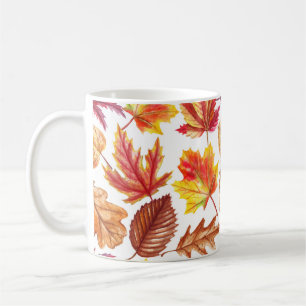Mug Aquarelle botanique d'automne, composition transpa