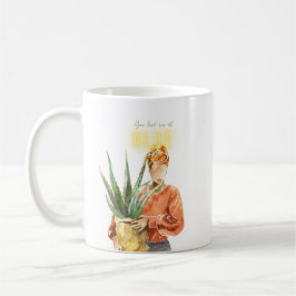 Mug Aquarelle botanique de la femme noire