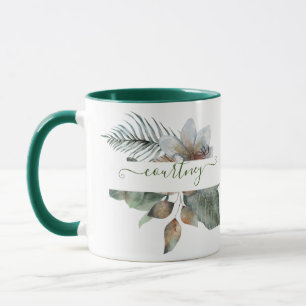 Mug Aquarelle botanique personnalisée