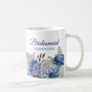 Mug Aquarelle Bouquet-Fleur pourpre-Bridesmaid cadeaux