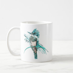 Mug Aquarelle ceinturée martin-pêcheur animal