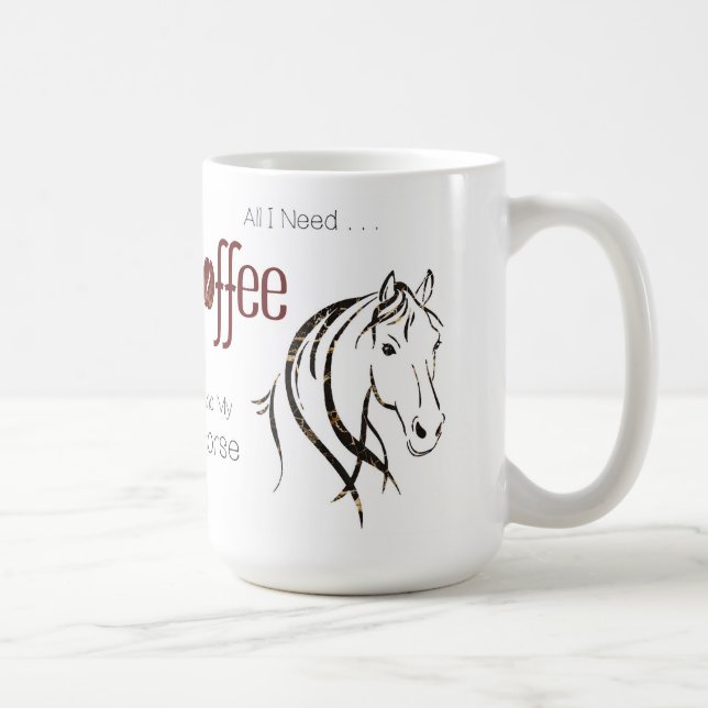 Mug Aquarelle Cheval Lover (Droite)