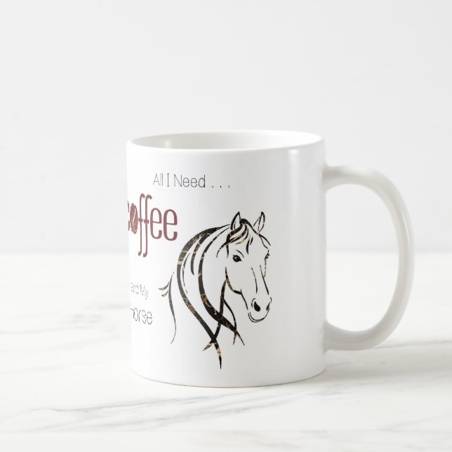 Mug Aquarelle Cheval Lover (Droite)