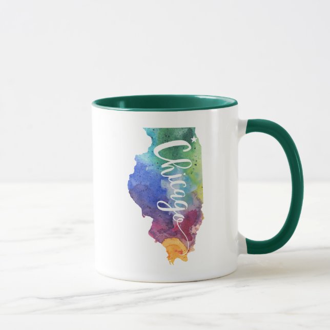 Mug Aquarelle Chicago (Droite)