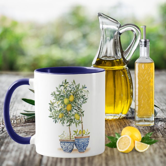 Mug Aquarelle citron et olivier (Créateur téléchargé)