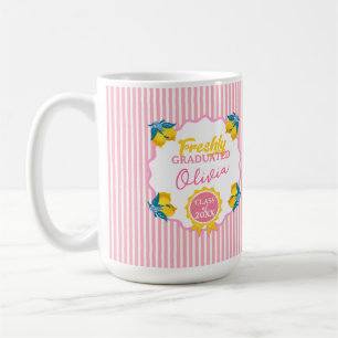 Mug Aquarelle Citron Fraîchement Diplômé Fête Classe 2