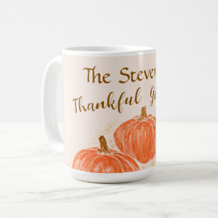 Mug Aquarelle Citrouille Merci PERSONNALISER