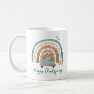 Mug Aquarelle Citrouilles Rainbow Thanksgiving