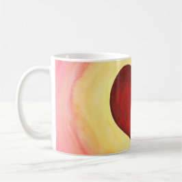 Mug Aquarelle Coeur Amour flottant au-dessus des monta