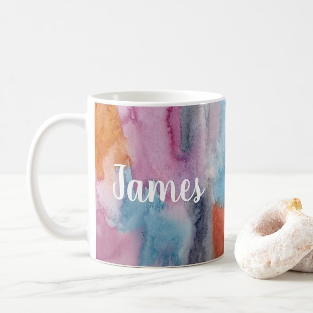 Mug Aquarelle colorée (Avec donut)
