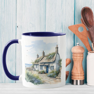 Mug Aquarelle Cornwall Cottage bord de mer