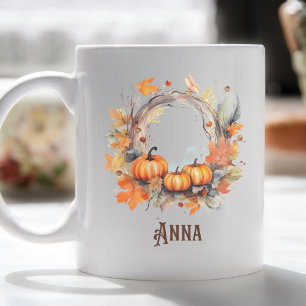 Mug Aquarelle d'automne Musique de courge