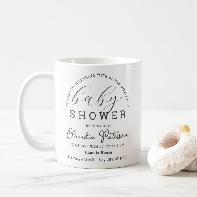 Mug Aquarelle de Baby shower de citron tropical (Avec donut)